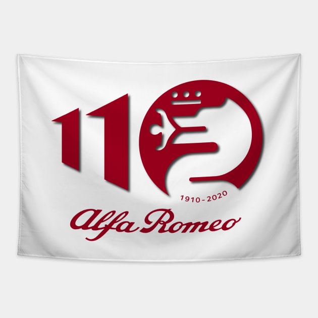 Alfa Romeo 110 years (visit:  fmDisegno.redbubble.com for full range) Tapestry by fmDisegno