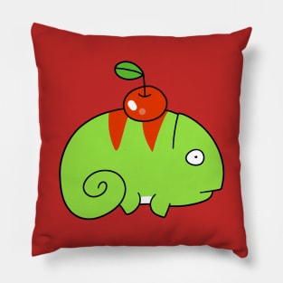 Cherry Chameleon Pillow