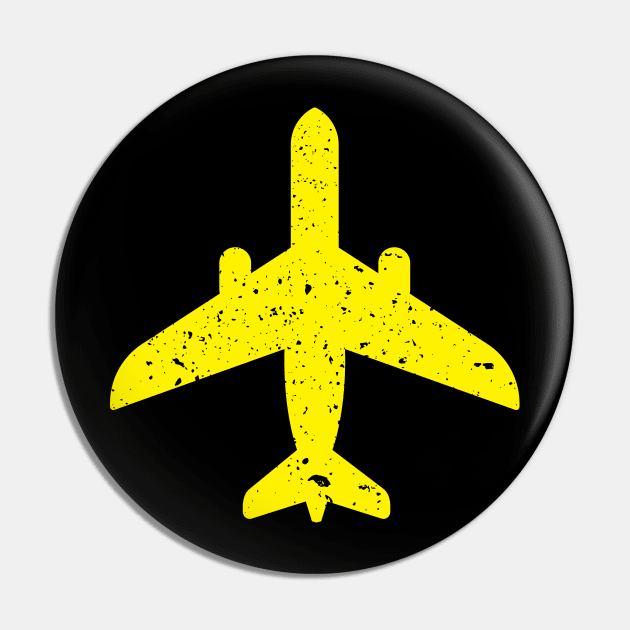 Yellow Plane Design Pin by Aviation Goodies