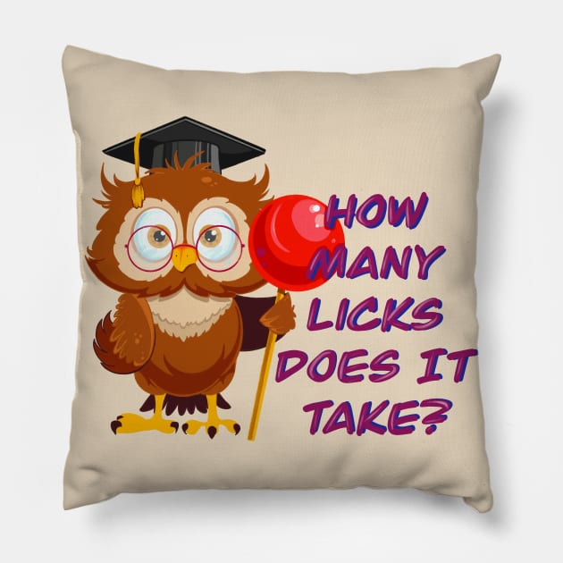 How many licks does it take? Pillow by shikita_a