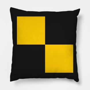 Watford Yellow and Black Checkered Fan Flag Pillow