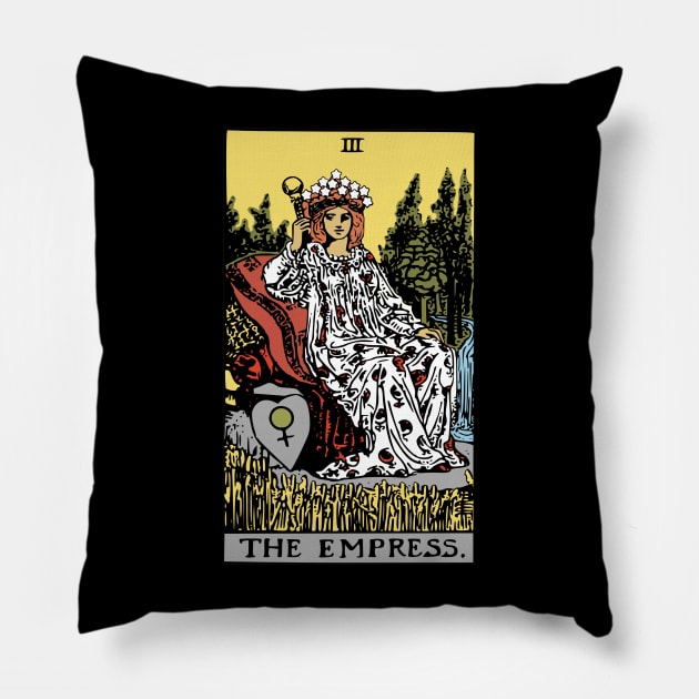 Empress Tarot Card Rider Waite Pillow by Sunburst