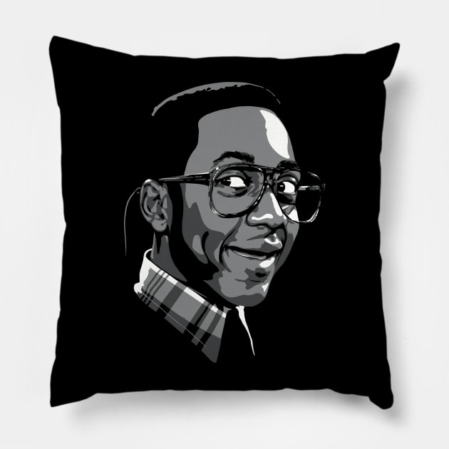 Jaleel White greyscale Pillow by @johnnehill