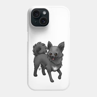 Dog - Chihuahua - Long Haired - Black Phone Case