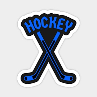 HOCKEY CROSSED STICKS LOGO Magnet