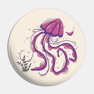 Jellyfish illustration Pin