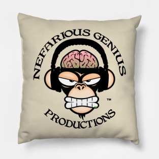 Nefarious Genius Productions Logo Pillow