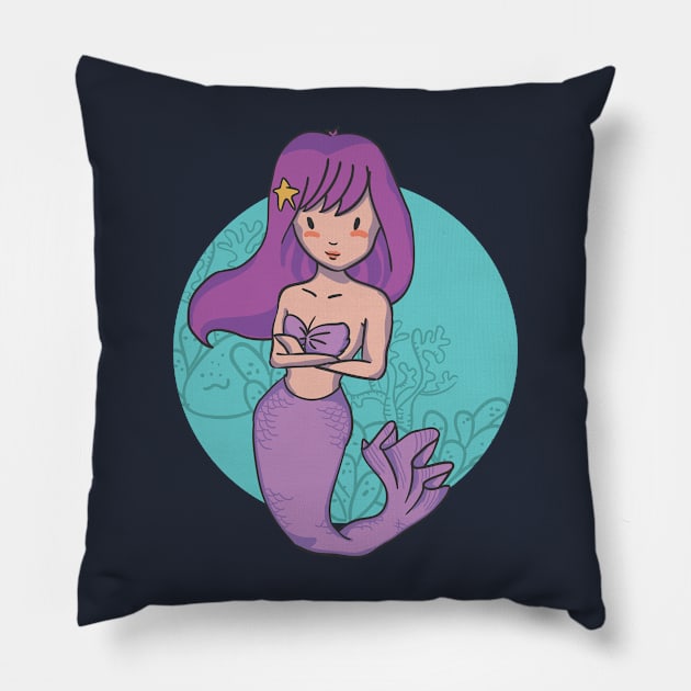 I'm Mermaid Pillow by Gernatatiti