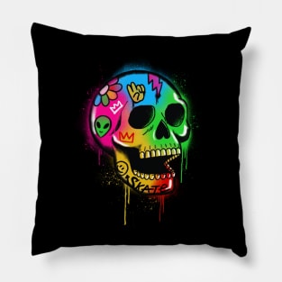 Skull Graffiti Pillow