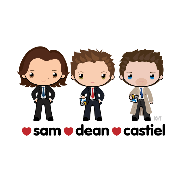 Love Sam, Dean & Castiel by KYi