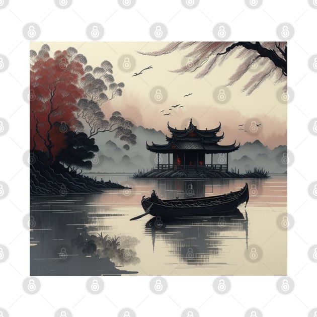 The Art of Chinese Ink Painting by Hunter_c4 "Click here to uncover more designs"