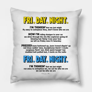 FRI. DAY. NIGHT Song Lyrics Pillow