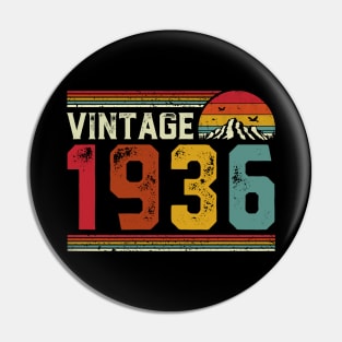 Vintage 1936 Birthday Gift Retro Style Pin