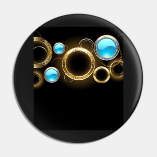 Abstract background with golden rings Pin