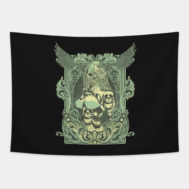 Orc Skull Tapestry by gblackid