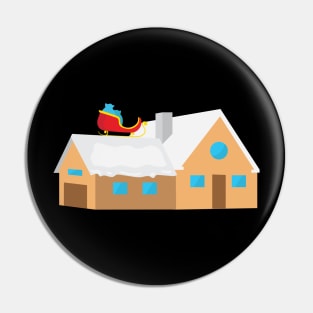 Santas sleigh on roof Pin