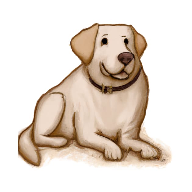 Cute Labrador Retriever Drawing by Play Zoo