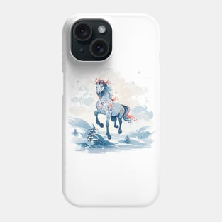 Horse in Winter Wonderland Phone Case
