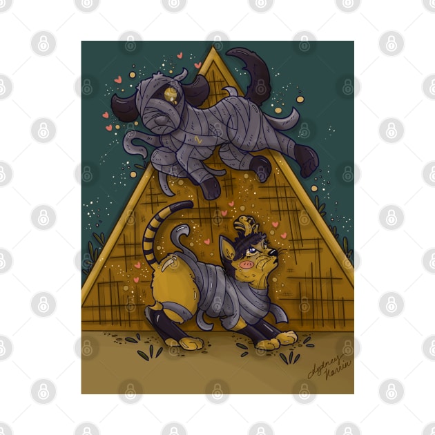 Ankha and Lucky Background by One Kidney Artist