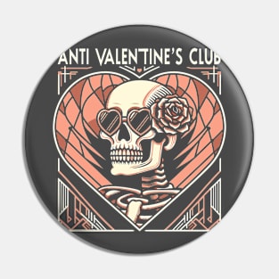 Anti Valentine’s Club -Art Deco inspired Pin