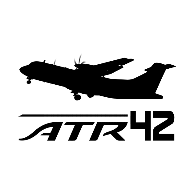 ATR 42 Silhouette Print (Black) by TheArtofFlying