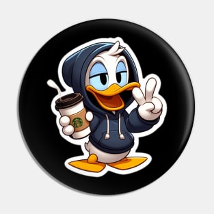 Donald Duck with his regular coffee Pin