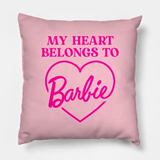 My Heart Belongs To Barbie - Barbiecore Aesthetic Pillow