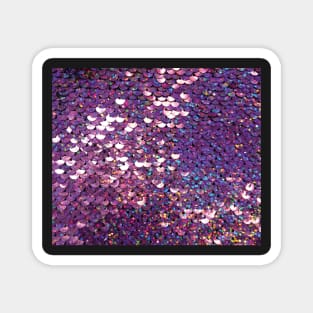 Photographic Image of Purple Sequins Magnet