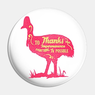 Ostrich silhouette with motivational words of wisdom Pin