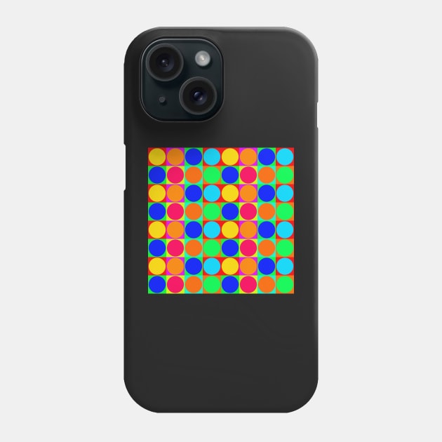 bright bold colorful pop art pattern Phone Case by pauloneill-art