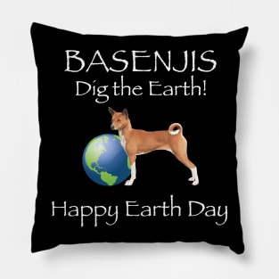 Basenji Happy Earth Day T-Shirt Pillow