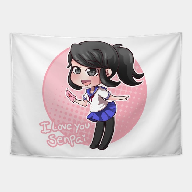 Ayano Aishi - Yandere Simulator Pink Tapestry by Miss_Akane