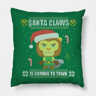 Santa Claws is coming to town Pillow