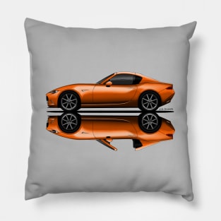 My drawing of the open and closed 30th Anniversary roadster coupe fastback sports car Pillow