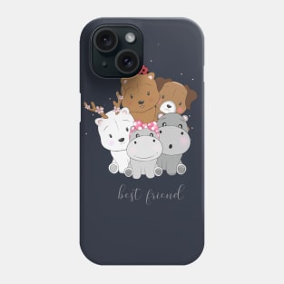 cute best friend cartoon animals Phone Case