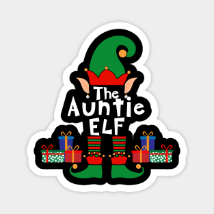 Funny Family Matching Christmas Aunt Elf Magnet