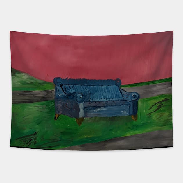 Lonely Couch Tapestry by NightserFineArts