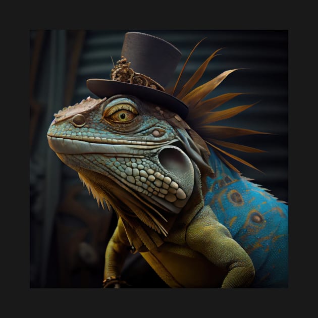 Just an Iguana with a hat by seantwisted