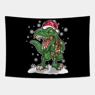 Dinosaur Christmas T Rex Lover Santa Claus Tapestry