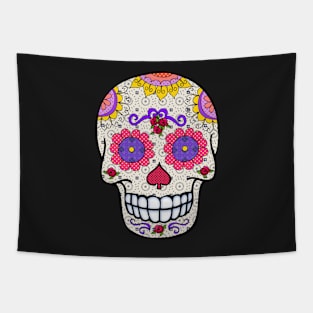 Day of the Dead Style Sugar Skull Tapestry
