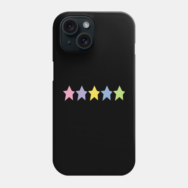 Five Multi Color Stars Minimal Graphic Art Phone Case by ellenhenryart