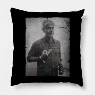 Anthony Bourdain Vintage Pillow