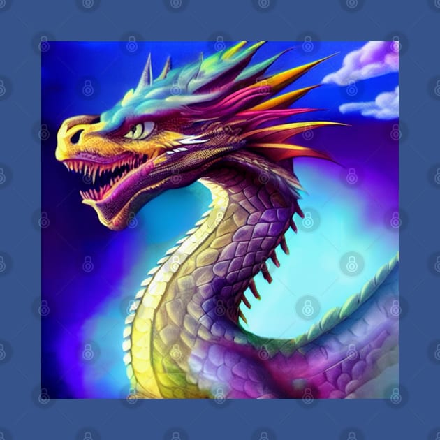 Purple and Gold Cloud Dragon by Dragynrain