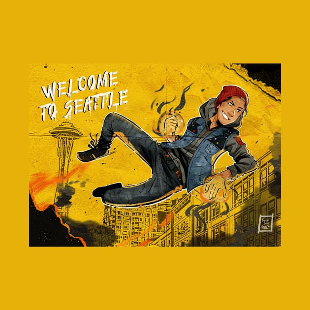 Delsin Rowe - Welcome to Seattle by dylanbeedoodles