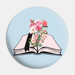 Flowers Growing From Book Pin