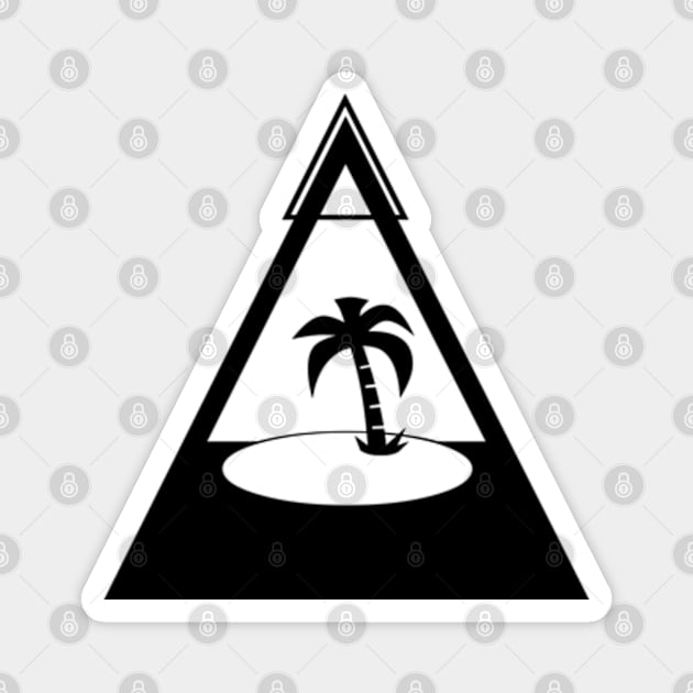 TRIANGLE WITH PALM TREE Magnet by RENAN1989