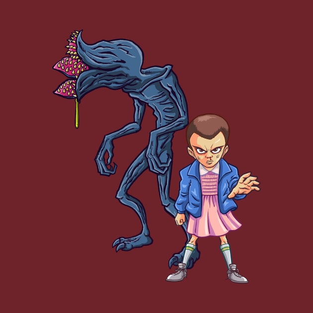 Demogorgon vs Eleven by mauchofett