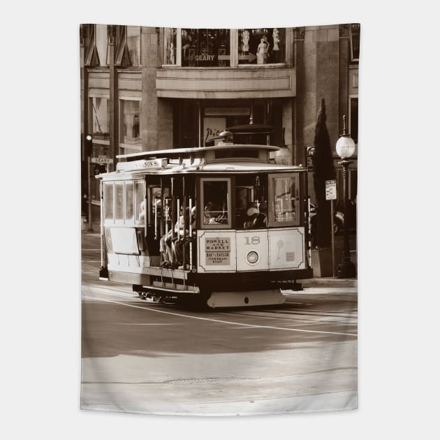 San Francisco Cable Car Tapestry by AH64D