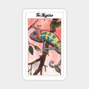 The Magician Chameleon Card Magnet