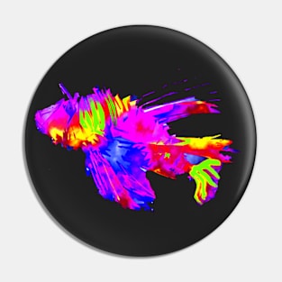 Abstract Lion Fish Pin